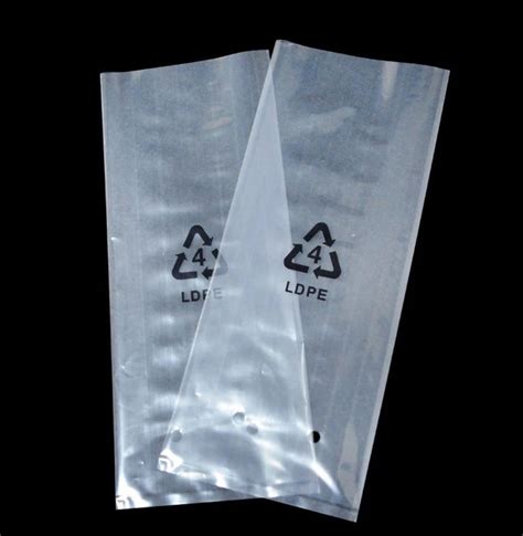 Recycling LDPE Clear Flat Heat Seal Bags , Transparent Poly Food Bags