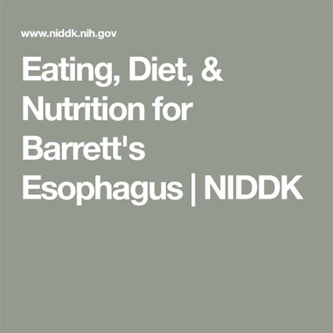 Eating, Diet, & Nutrition for Barrett's Esophagus | NIDDK | Barretts ...