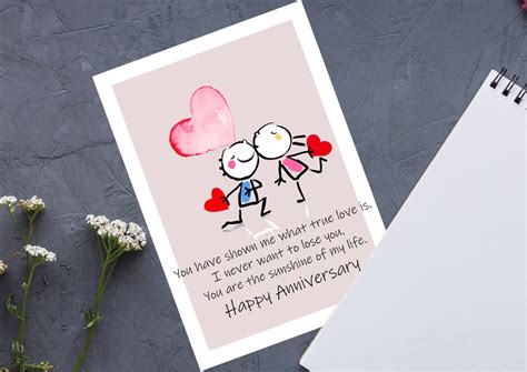 Printable Anniversary Card, Digital Happy Anniversary Card,wish My Love ...