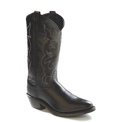 Pungo Ridge - Old West Men's Cowboy Work Boots - Black, Old West Men's ...