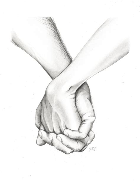 Holding Hands Sketch at PaintingValley.com | Explore collection of ...