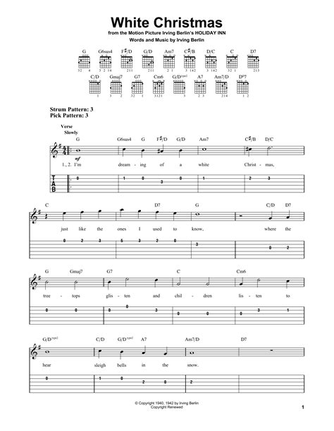 White Christmas by Irving Berlin - Easy Guitar Tab - Guitar Instructor