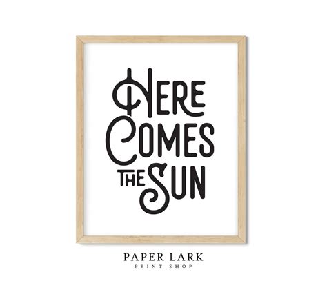 Here Comes the Sun Art Print Digital Download - Etsy