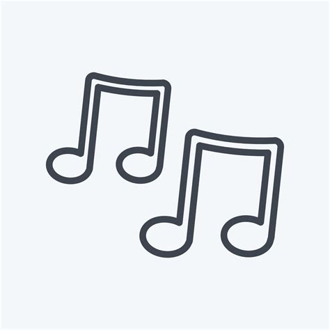 Icon Music Notes - Line Style - Simple illustration, Good for Prints ...