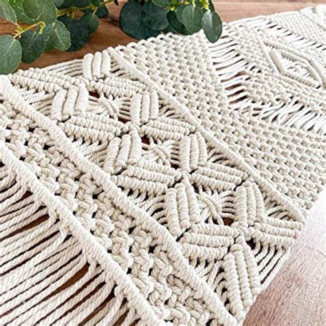 Handmade Macrame Table Runner Cotton Runner Boho Home Table | Etsy