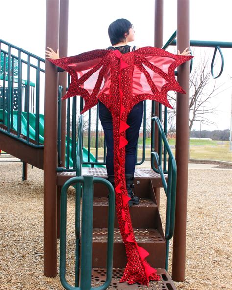 Dragon Wings Costume Super Long Tail w/ Awesome Shiny Scale