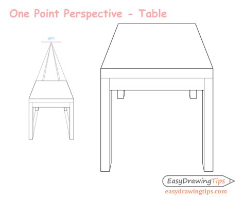 Table Perspective Drawing