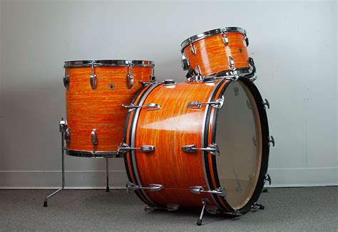 1960s Ludwig "Mod Orange" Drum Set | Reverb