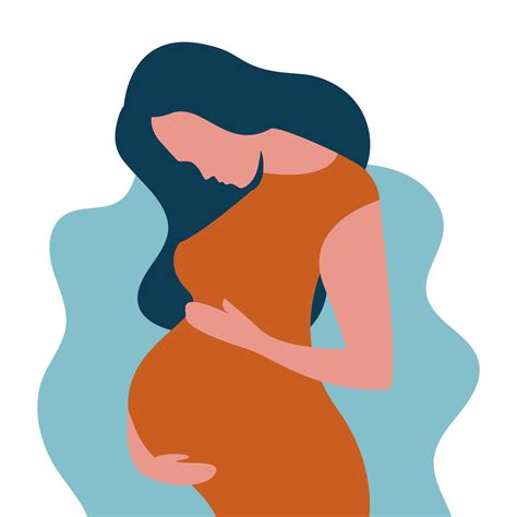 Pregnant woman concept in cute cartoon style 2040941 Vector Art at Vecteezy