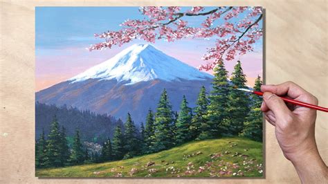 Painting Mount Fuji Acrylic Painting Original Art Gifts for Her and Him ...