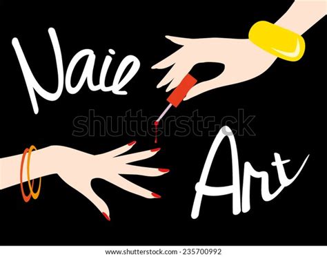 Nail Art Vector Illustration Stock Vector (Royalty Free) 235700992