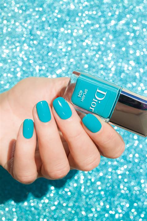 Turquoise Nail Art feat. Dior Splash Le Vernis {Nails of the Day}