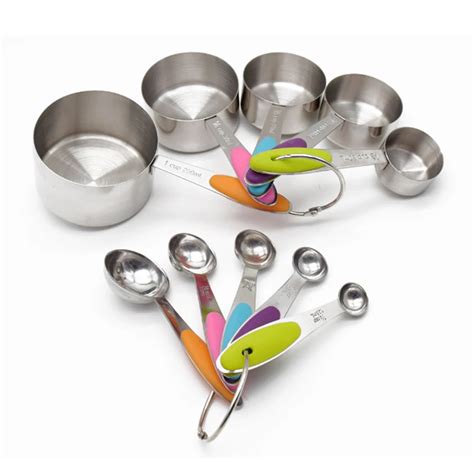 10pcs/set Kitchen Tools And Cooking Stainless Steel Measuring Cups ...