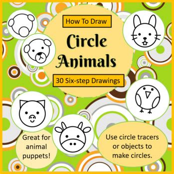 Circle Animals How to Draw/ EASY by Anne Weaver | TPT