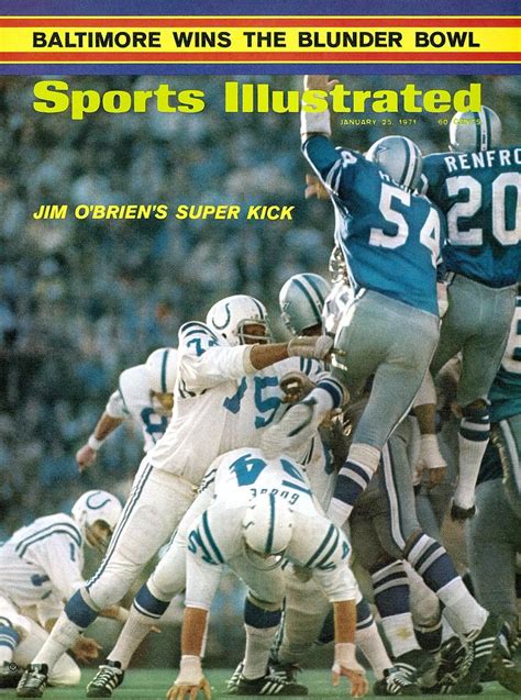 Baltimore Colts Jim Obrien, Super Bowl V Sports Illustrated Cover #1 by ...