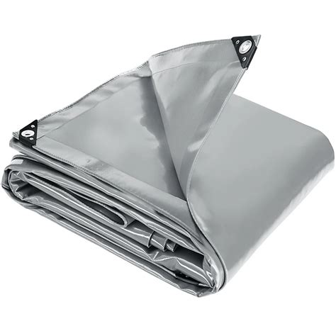 tectake Tarpaulin grey - protective cover for garden furniture and more ...