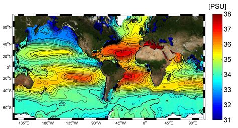 Salinity Distribution at the Ocean Surface - Sea Surface Salinity ...