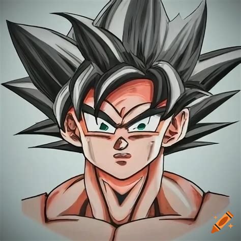 Close-up of goku's face on Craiyon