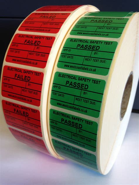 Personalised Free,PAT Testing Stickers, Electrical Labels, Pass or Fail ...