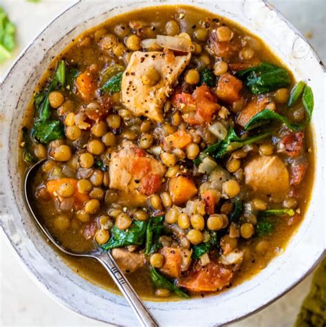 Chicken Lentil Soup - The Almond Eater