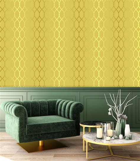 Art Deco Wallpaper, Gold Wallpaper, Antique Wallpaper, Geometric ...