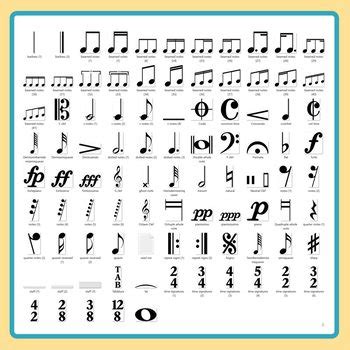 Music Notes / Symbols / Musical Notation Clip Art Set Commercial Use