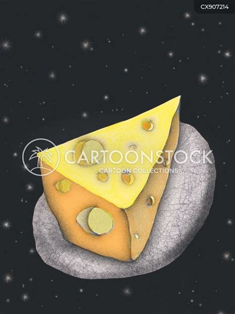 Moon Made Of Cheese Cartoons and Comics - funny pictures from CartoonStock