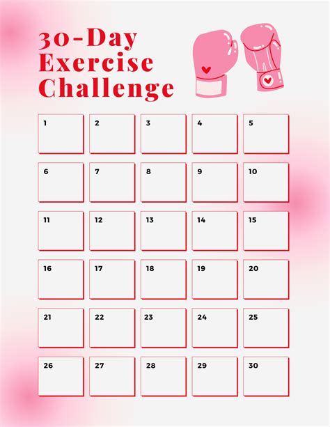 30-Day Exercise Challenge - Spiritvibez