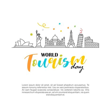 Premium Vector | World tourism day logo vector illustration