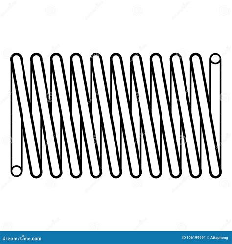 Coil Spring Steel Spring Metal Spring On White Background Vector ...