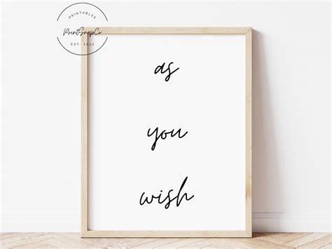 As You Wish Princess Bride Printable PDF A4 - Etsy