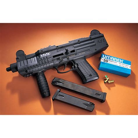 Ekol® Uzi - style Full - auto 9 mm Blank Submachine Gun - 135165, Blank ...