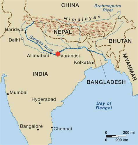 Ganges River Political Map