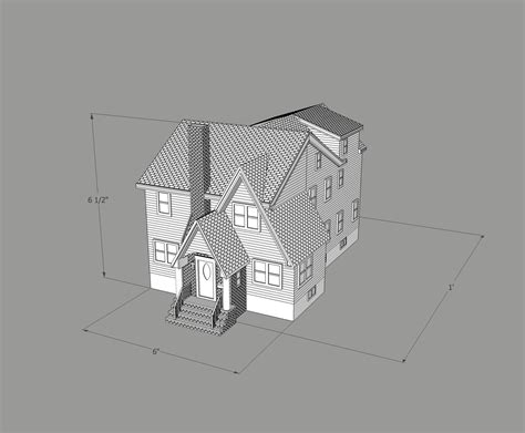 Custom 3D Printed House Model DETAILED - Etsy