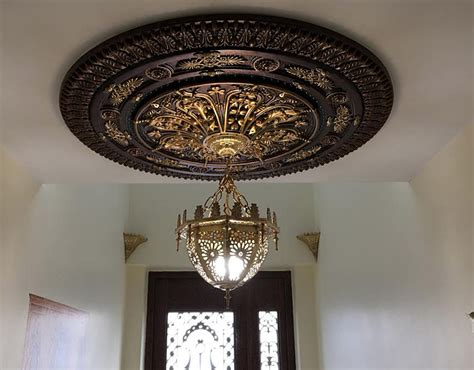 Pictures Of Painted Ceiling Medallions | Shelly Lighting