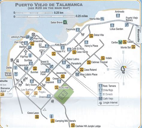 Detailed map of Puerto Viejo | Puerto, Detailed map, Places to go