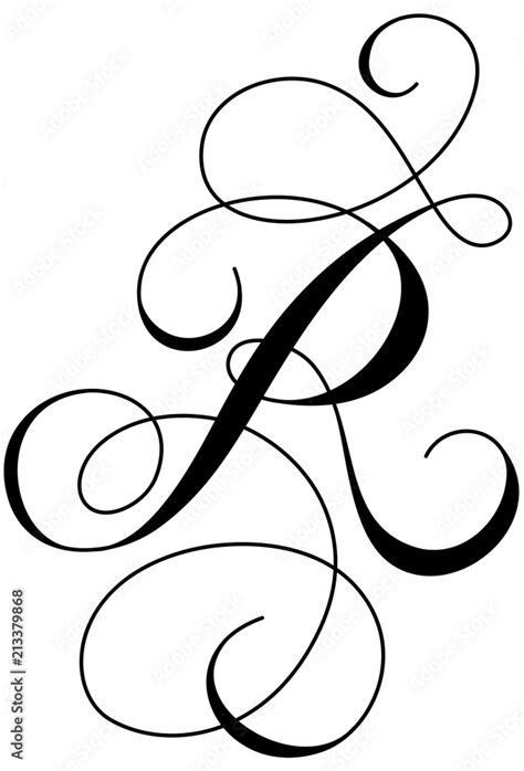 The Letter R In Calligraphy