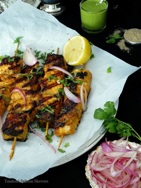 Tandoori Salmon Skewers - The Spice Adventuress