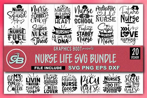 Nurse Life Svg Bundle Graphic by Graphics Boot · Creative Fabrica