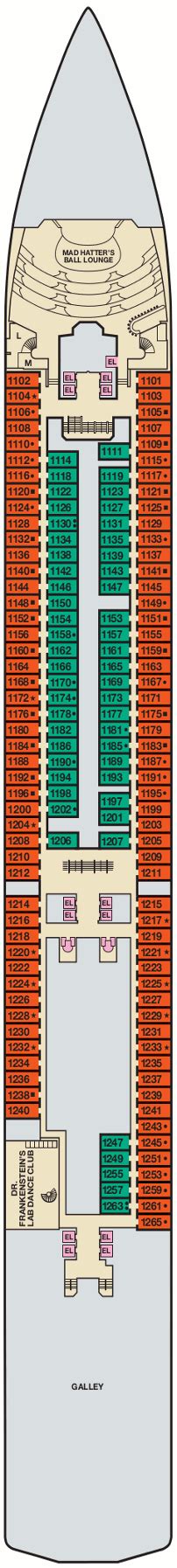 Carnival Miracle Deck Plans- Carnival Cruise Line Carnival Miracle ...