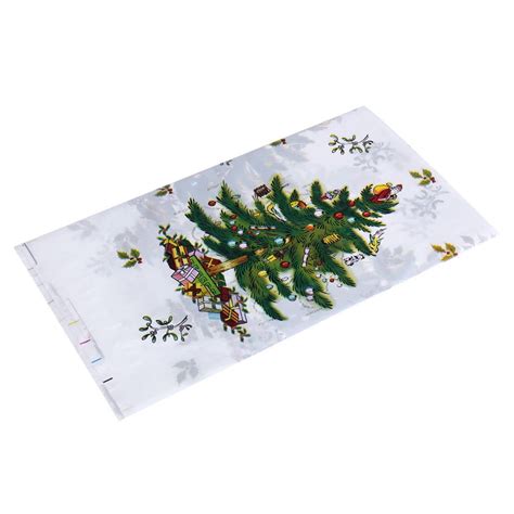 NUOLUX Christmas Tablecloth Disposable PVC Table Cover Rectangular ...