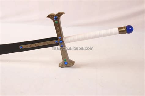 One Piece Dracule Mihawk Black Sword Wooden Anime Sword Cosplay Props ...