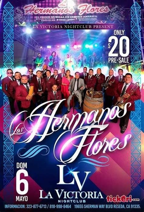 Los Hermanos Flores Tickets Boletos at La Victoria Coco Bongo Nightclub ...