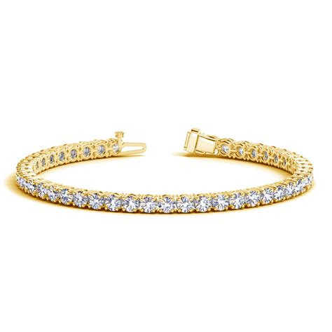 Round Diamond Tennis Bracelet in 14k Yellow Gold (10 cttw) - Richard ...