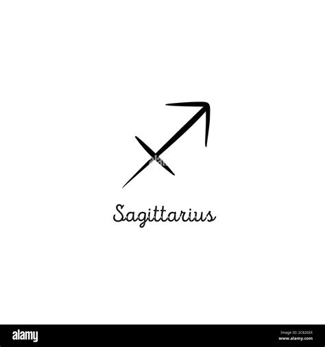 Hand drawn sagittarius zodiac illustration. Simple line sagittarius ...