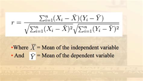 Quantitative Method: Formula for correlation coefficient (r)