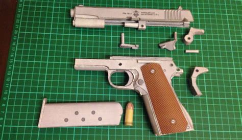 Yoshiny's Design: 1911 papercraft gun - classic pistol