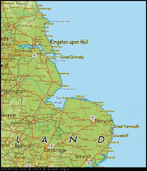 Map of North East Engand, UK Map, UK Atlas