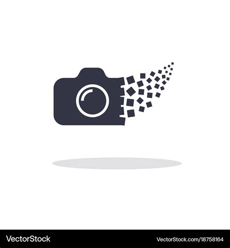 Camera photography logo icon template Royalty Free Vector