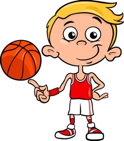 Premium Vector | Boy basketball player cartoon illustration